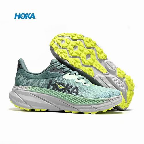 Cheap Hoka Challenger 7 GTX Men Women Running Shoes Green -03